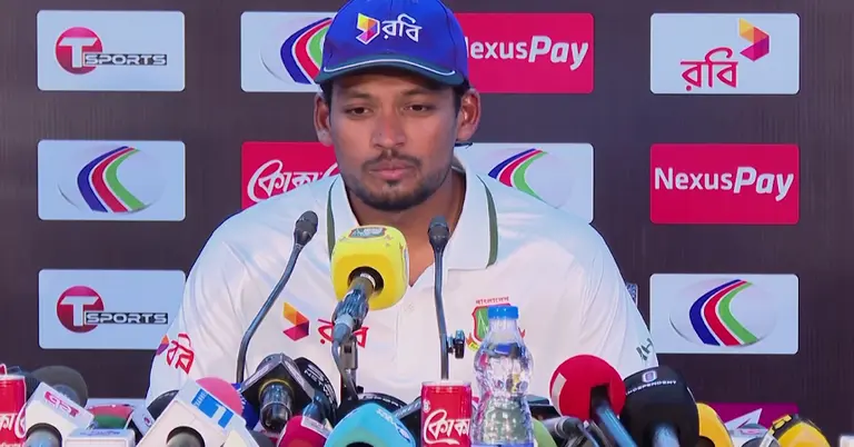বাংলাদেশ ক্রিকেট দল টেস্ট অধিনায়ক নাজমুল হোসেন শান্ত